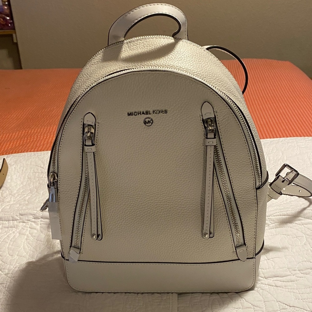 Michael Kors White Backpack